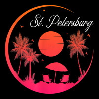 St. Petersburg City Fl Beach Sunset Summer Family Vacation T Shirt V-neck Tee | Artistshot