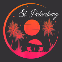 St. Petersburg City Fl Beach Sunset Summer Family Vacation T Shirt Vintage Hoodie And Short Set | Artistshot