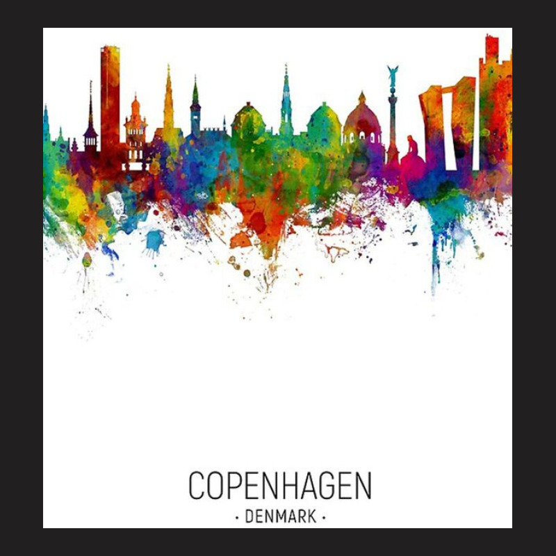 Copenhagen Denmark Skyline T-shirt | Artistshot