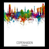 Copenhagen Denmark Skyline Lightweight Hoodie | Artistshot