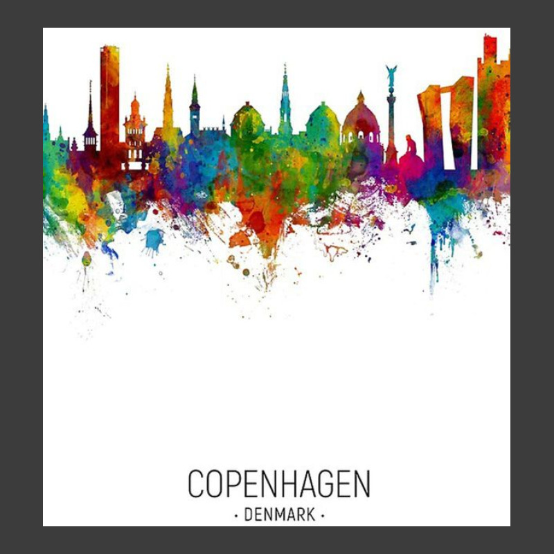 Copenhagen Denmark Skyline Men's Polo Shirt | Artistshot