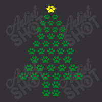 Funny Christmas Tee Paw Print Xmas Vintage Hoodie And Short Set | Artistshot