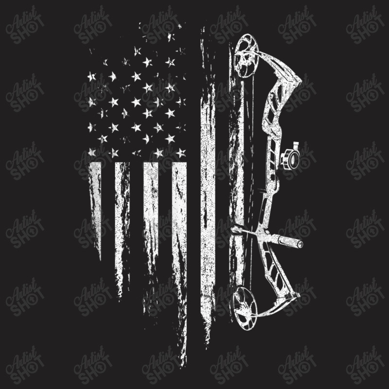 American Flag Bowhunting Bow Archery Gift For Deer Hunter T Shirt T-shirt | Artistshot