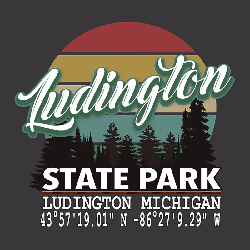 Ludington State Park With Gps Location Pullover Hoodie Ladies Curvy T-Shirt by jaiahlowes | Artistshot