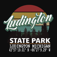 Ludington State Park With Gps Location Pullover Hoodie Crop Top | Artistshot