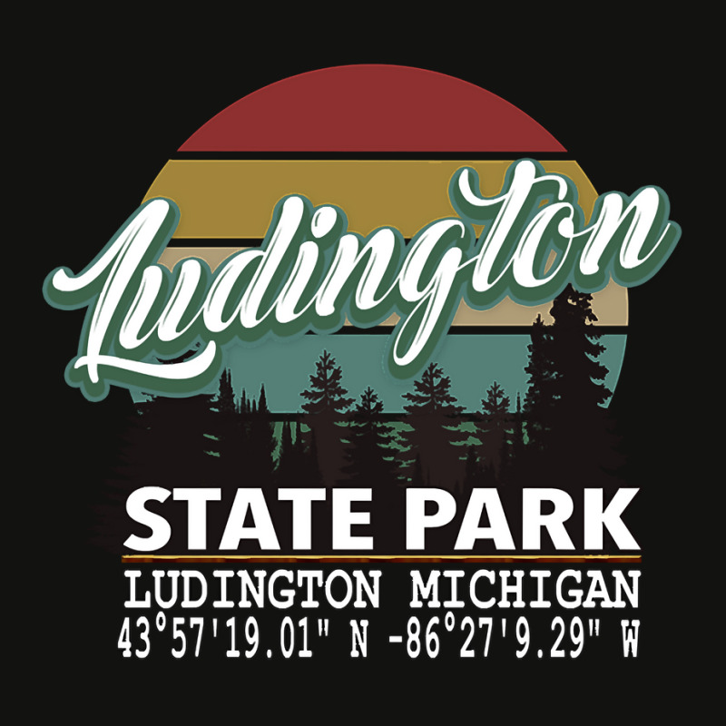 Ludington State Park With Gps Location Pullover Hoodie Scorecard Crop Tee by jaiahlowes | Artistshot