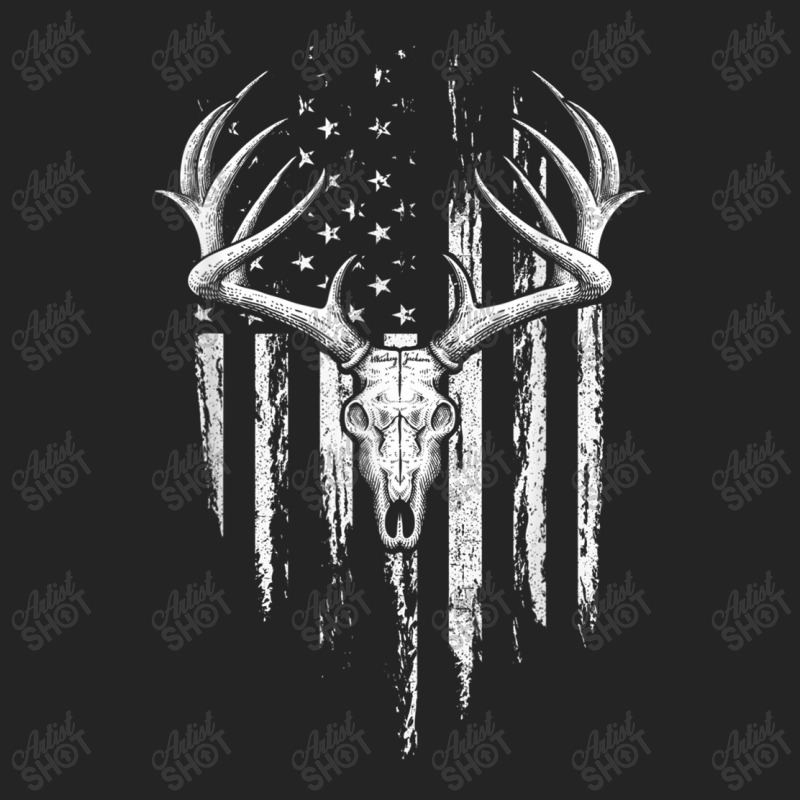 Deer Hunting American Flag Bowhunting Whitetail Bow Hunter T Shirt 3/4 Sleeve Shirt | Artistshot