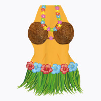 Hula Dancer Shirt Lei Flowers Coconut Bra Grass Skirt T-shirt | Artistshot