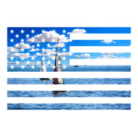 Sail Boats On American Flag  Usa Sailing  Sailor T Shirt V-neck Tee | Artistshot