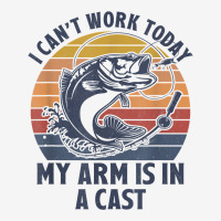 Vintage My Arm Is In A Cast Funny Bass Fishing Rod T Shirt Adjustable Cap | Artistshot