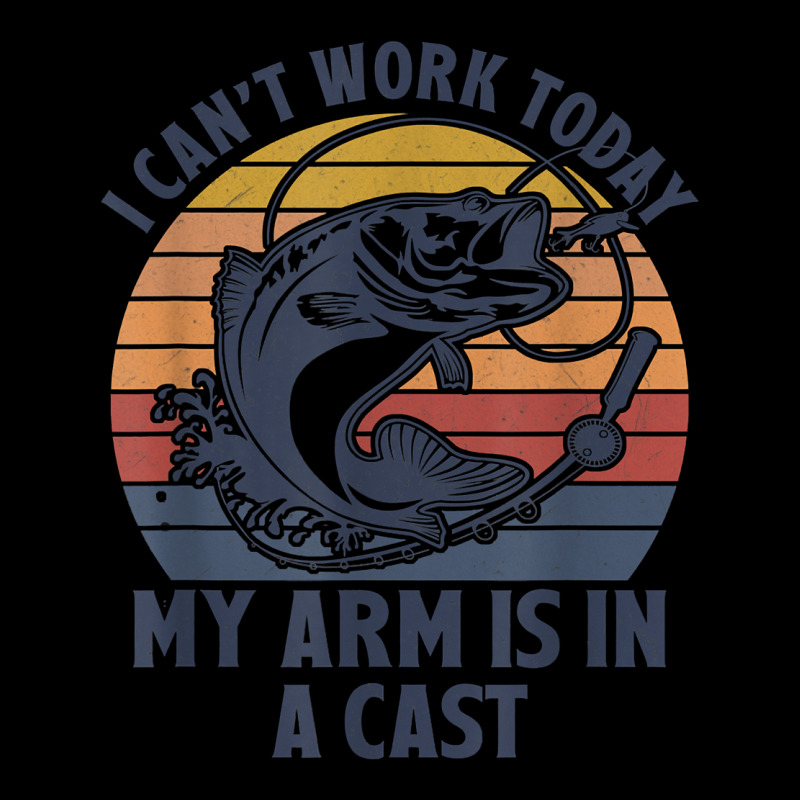 Vintage My Arm Is In A Cast Funny Bass Fishing Rod T Shirt Kids Cap | Artistshot