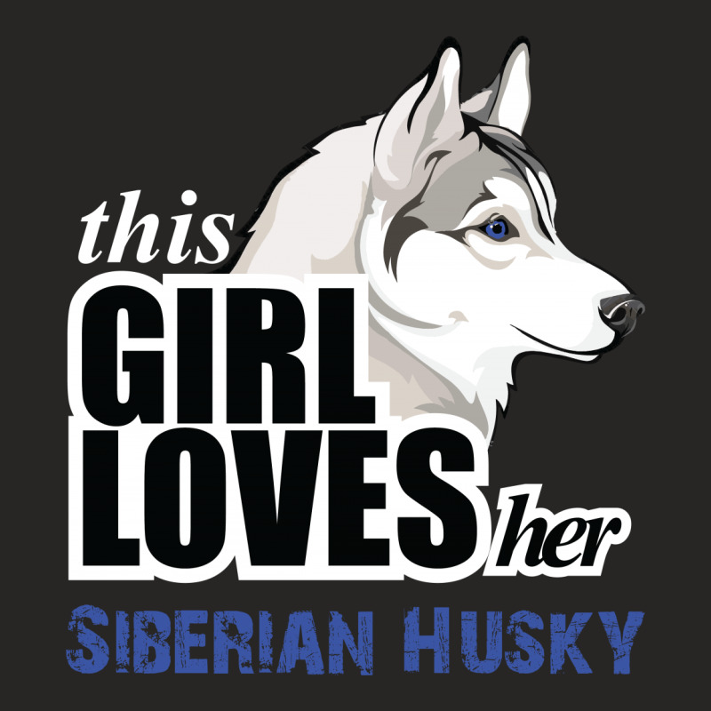 This Girl Loves Her Siberian Husky Ladies Fitted T-Shirt by rardesign | Artistshot