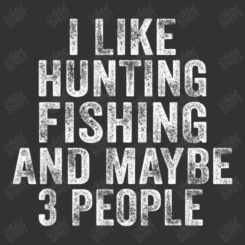 Funny I Like Hunting Fishing Maybe 3 People Distressed Retro T Shirt Baby Bodysuit | Artistshot