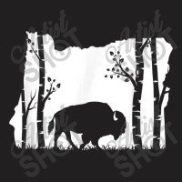 Hunting Bison   Oregon Map Art Vintage Buffalo Hunter T Shirt T-shirt | Artistshot