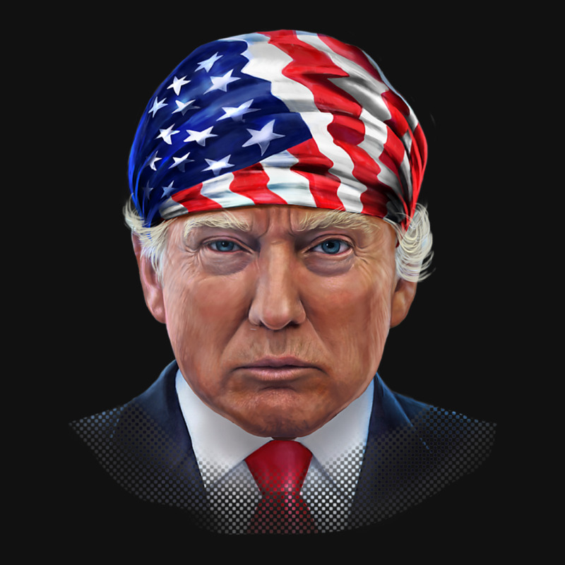 President Donald Trump In Flag Of Usa Head Wrap iPhone 13 Case by Hoang95 | Artistshot