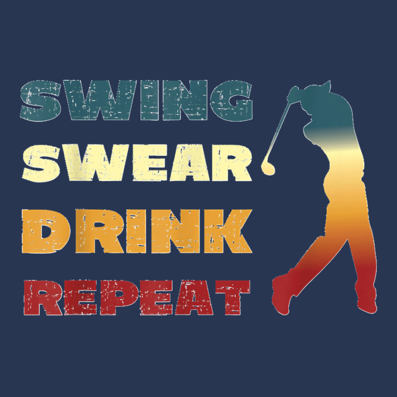 Mens Swing Swear Drink Repeat Golf Lover Men Denim Jacket | Artistshot