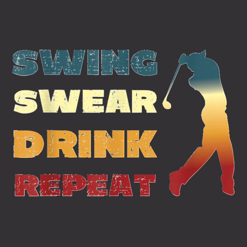 Mens Swing Swear Drink Repeat Golf Lover Vintage Hoodie And Short Set | Artistshot