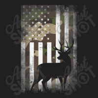 Hunting Hunters Deer Usa Us American Flag Camo Camoflage T Shirt T-shirt | Artistshot