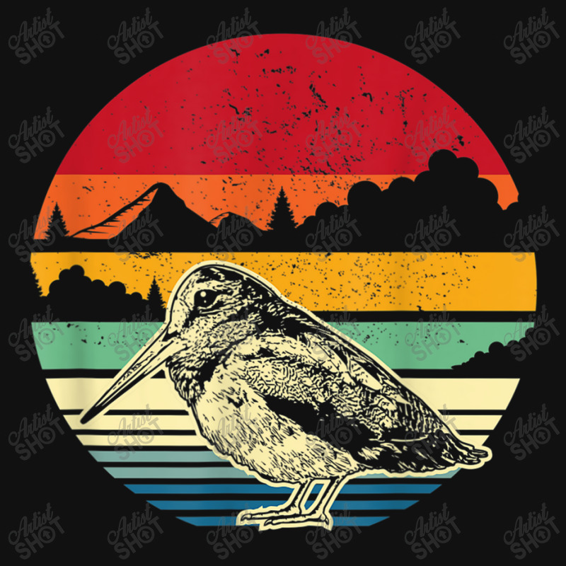 Hunting Woodcock Bird  Retro Cloudly Nature Art Hunter T Shirt Pin-back Button | Artistshot