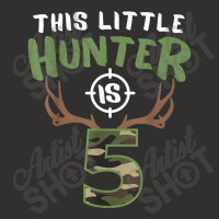 Little Hunter Is 5 Birthday Boys 5th Birthday Deer Hunter T Shirt Champion Hoodie | Artistshot