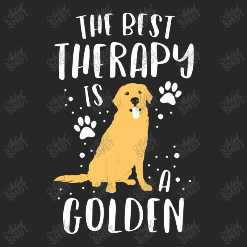 The Best Therapy Is A Golden Retriever Dog Puppy Women's Pajamas Set by lindavalere | Artistshot