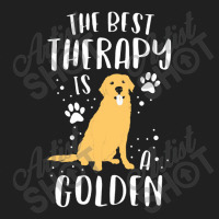 The Best Therapy Is A Golden Retriever Dog Puppy Ladies Polo Shirt | Artistshot