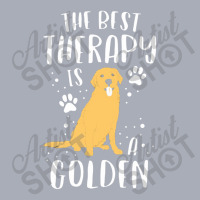 The Best Therapy Is A Golden Retriever Dog Puppy Tank Dress | Artistshot