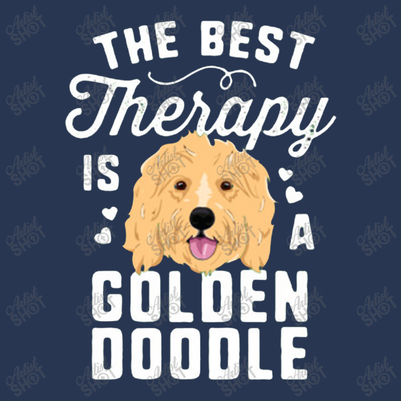 The Best Therapy Is A Goldendoodle T Shirt Women Doodle Dog Ladies Denim Jacket by lindavalere | Artistshot