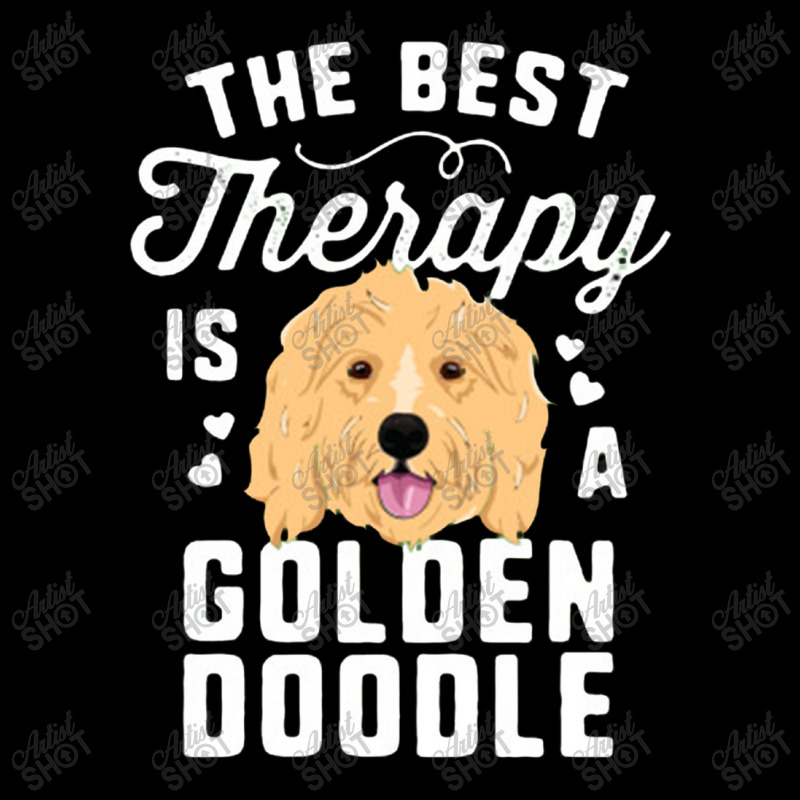 The Best Therapy Is A Goldendoodle T Shirt Women Doodle Dog Women's V-Neck T-Shirt by lindavalere | Artistshot