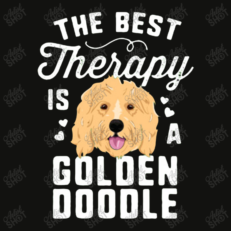 The Best Therapy Is A Goldendoodle T Shirt Women Doodle Dog Scorecard Crop Tee by lindavalere | Artistshot