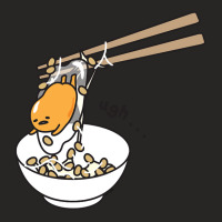 Gudetama Chopsticks And Rice Bowl Hoodie Ladies Fitted T-shirt | Artistshot