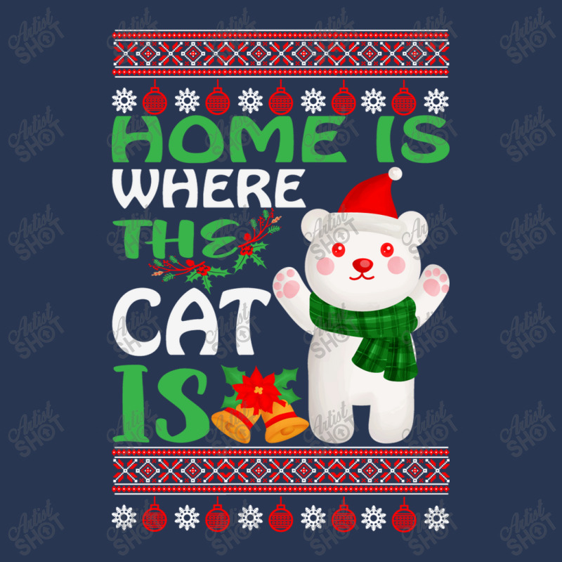 Home Is Where The Cat Christmas Party Men Denim Jacket | Artistshot