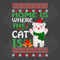 Home Is Where The Cat Christmas Party Vintage T-shirt | Artistshot