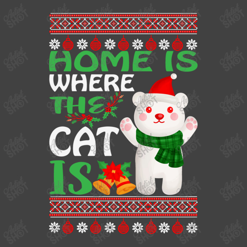 Home Is Where The Cat Christmas Party Vintage T-shirt | Artistshot