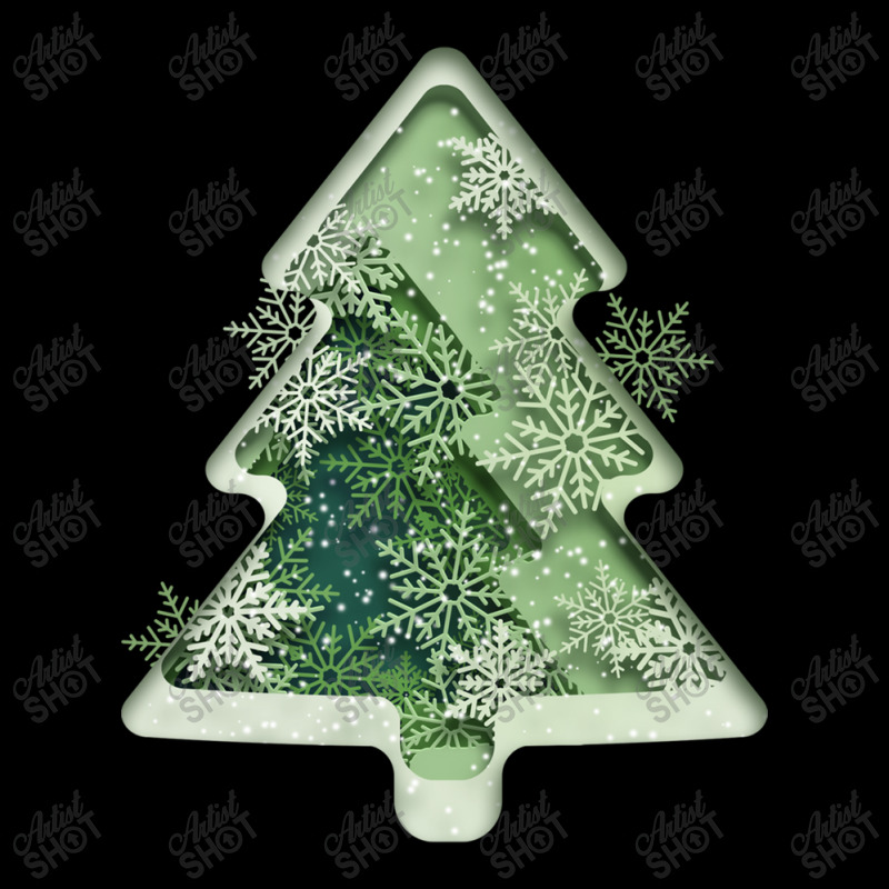 Green Snowflake Decoration Christmas Tree Fleece Short | Artistshot