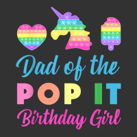 Mens Dad Of The Pop It Birthday Girl Unicorn Heart Ice Cream T Shirt Baby Bodysuit | Artistshot