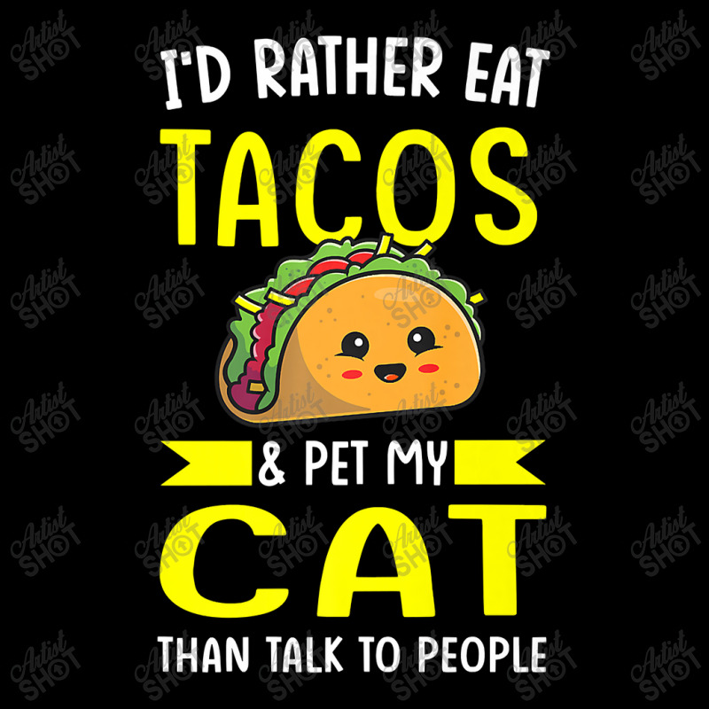 I'd Rather Eat Tacos & Pet My Cat Than Talk To People Mexic Premium T Long Sleeve Baby Bodysuit | Artistshot