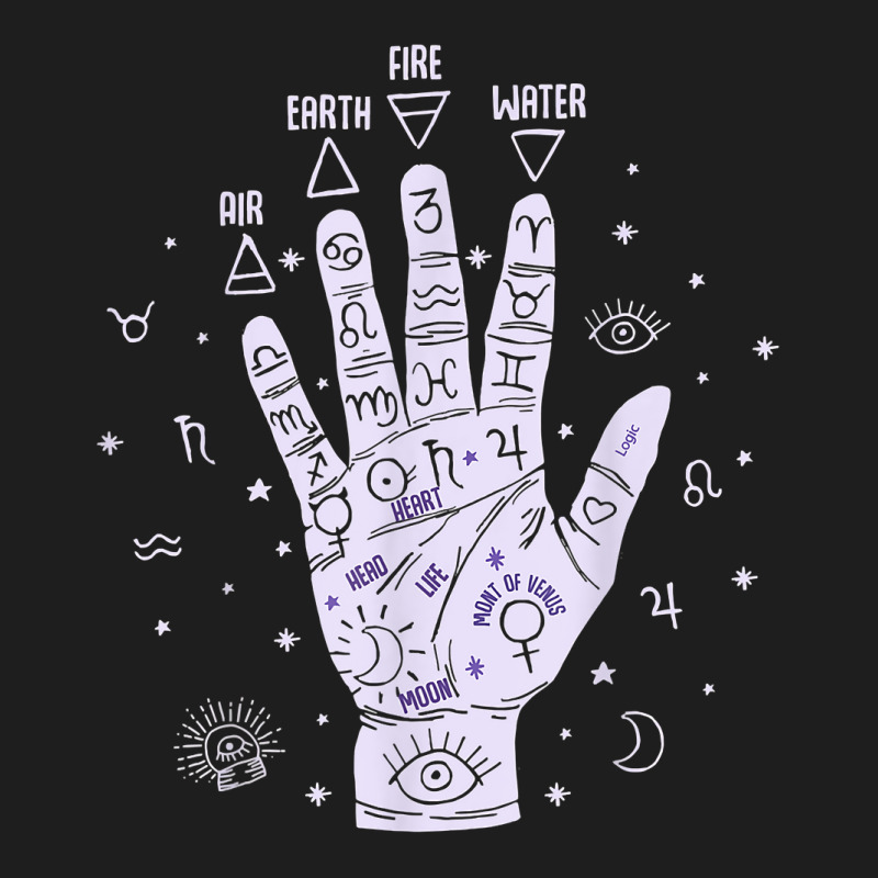 Palmistry Hand Reading Future Telling Esoteric Spiritual T Shirt Classic T-shirt by FavorRoh | Artistshot