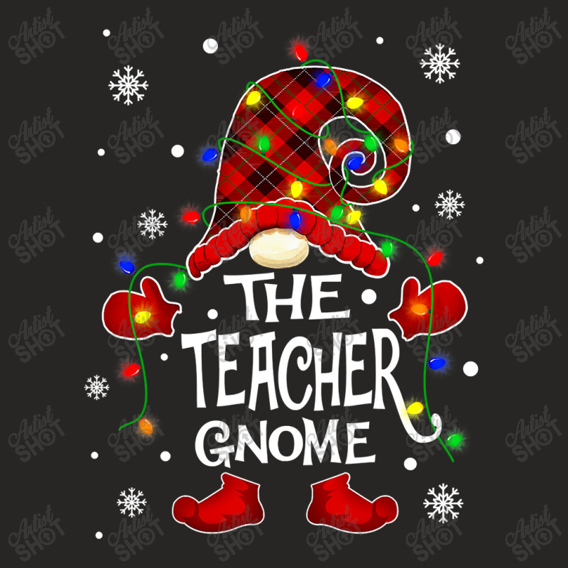 The Teacher Gnome Matching Family Group Christmas Lights T Shirt Ladies Fitted T-Shirt by Kevin_VandenBerge | Artistshot