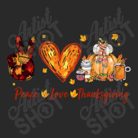 Peace Love Thanksgiving Autumn Season Pumpkin Coffee Lover T Shirt Printed Hat | Artistshot