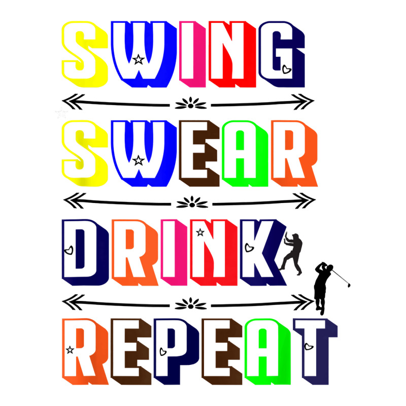 Swing Swear Drink Repeat Golf Love Design Men's 3/4 Sleeve Pajama Set | Artistshot