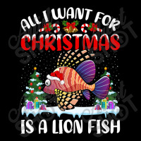 Funny Santa Hat All I Want For Christmas Is A Lion Fish T Shirt Adjustable Cap | Artistshot