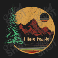 I Hate People Camping Outdoors Tent Mountain Funny Vintage T Shirt Hoodie & Jogger Set | Artistshot