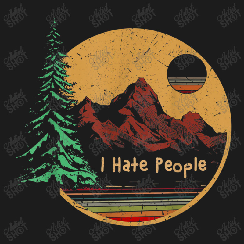 I Hate People Camping Outdoors Tent Mountain Funny Vintage T Shirt Hoodie & Jogger Set | Artistshot