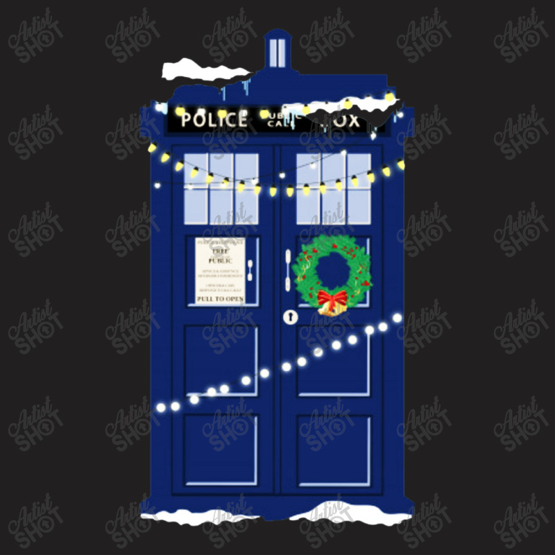 Doctor Who Police Box Christmas T-shirt | Artistshot