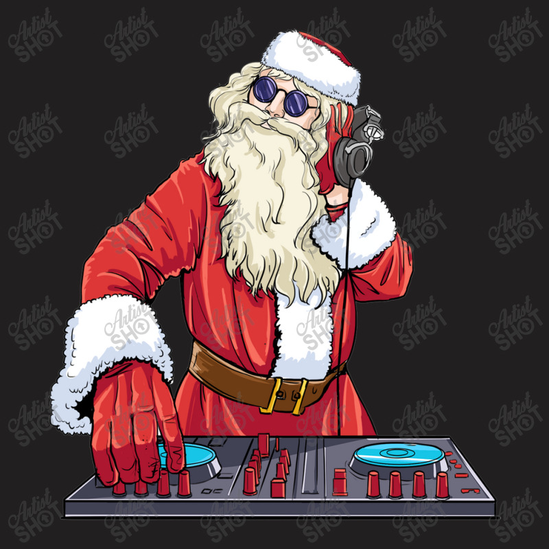 Dj Rock Christmas Santa Claus T-shirt | Artistshot