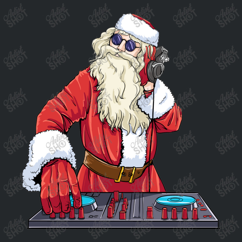 Dj Rock Christmas Santa Claus Crewneck Sweatshirt | Artistshot