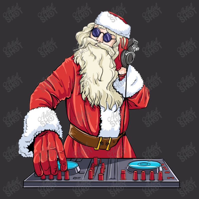 Dj Rock Christmas Santa Claus Vintage Hoodie | Artistshot