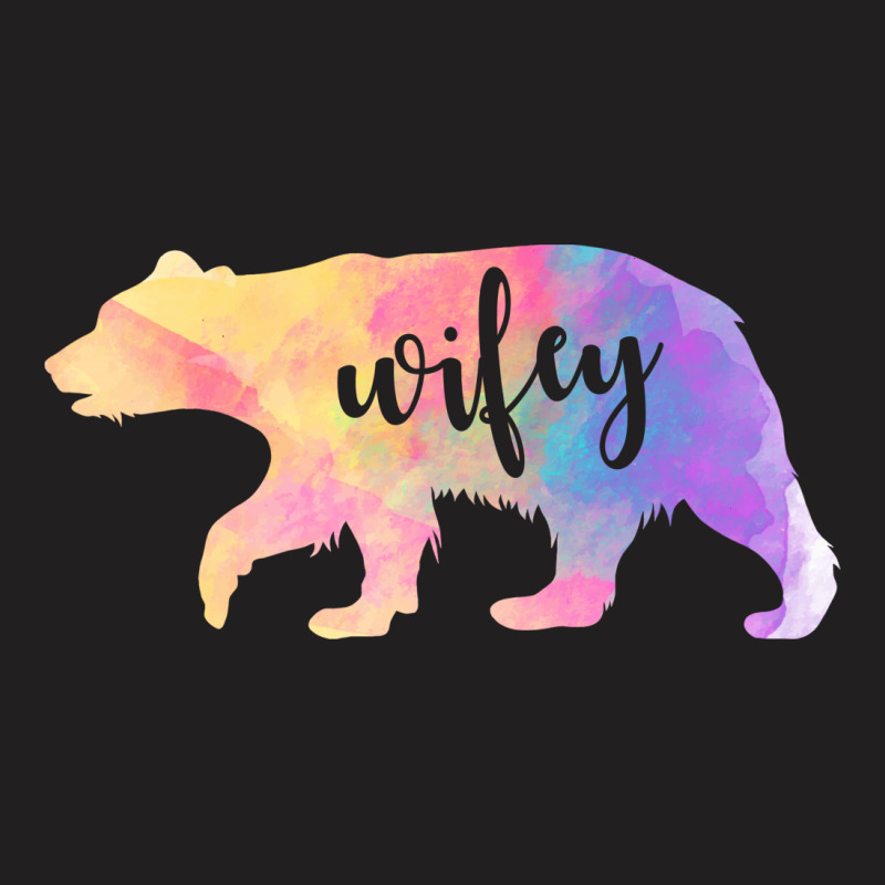 Wifey Bear Watercolor T-shirt | Artistshot