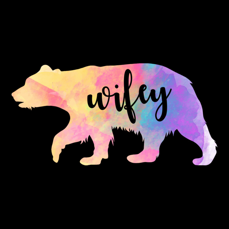 Wifey Bear Watercolor V-neck Tee | Artistshot